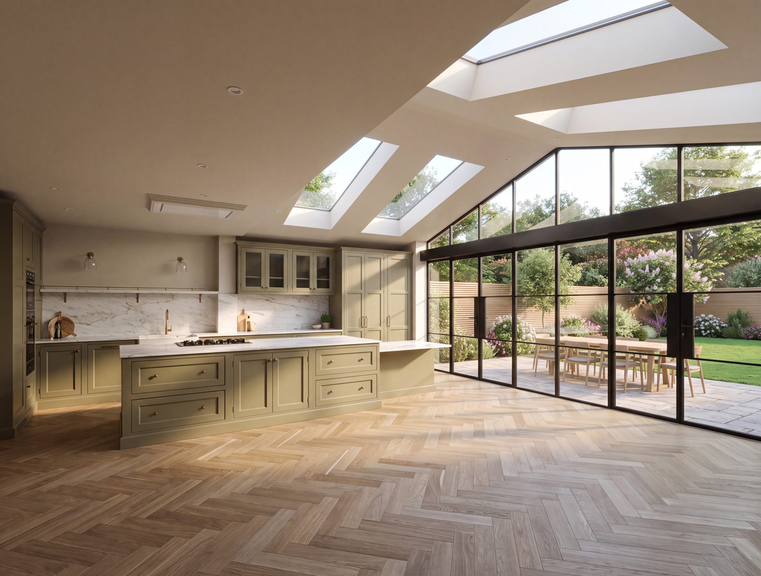 Luxury residential kitchen and glazed extension by ANDS Architecture